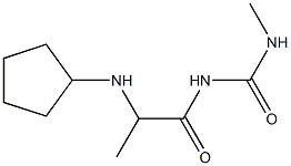 1-[2-(cyclopentylamino)propanoyl]-3-methylurea Struktur