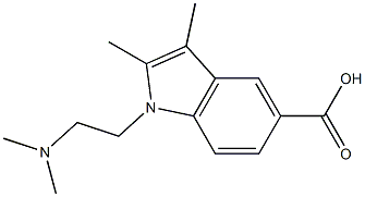 1-[2-(dimethylamino)ethyl]-2,3-dimethyl-1H-indole-5-carboxylic acid,,结构式