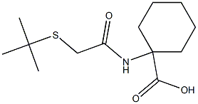1-[2-(tert-butylsulfanyl)acetamido]cyclohexane-1-carboxylic acid,,结构式