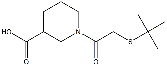 1-[2-(tert-butylsulfanyl)acetyl]piperidine-3-carboxylic acid,,结构式