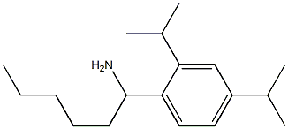 1-[2,4-bis(propan-2-yl)phenyl]hexan-1-amine,,结构式