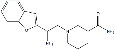 1-[2-amino-2-(1-benzofuran-2-yl)ethyl]piperidine-3-carboxamide Struktur