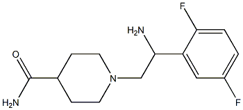 1-[2-amino-2-(2,5-difluorophenyl)ethyl]piperidine-4-carboxamide 化学構造式