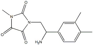 1-[2-amino-2-(3,4-dimethylphenyl)ethyl]-3-methylimidazolidine-2,4,5-trione Struktur