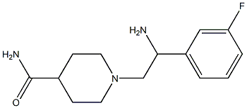 1-[2-amino-2-(3-fluorophenyl)ethyl]piperidine-4-carboxamide 化学構造式