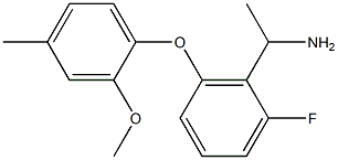 1-[2-fluoro-6-(2-methoxy-4-methylphenoxy)phenyl]ethan-1-amine Struktur