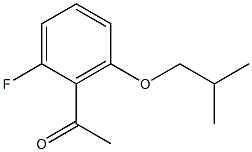 1-[2-fluoro-6-(2-methylpropoxy)phenyl]ethan-1-one,,结构式