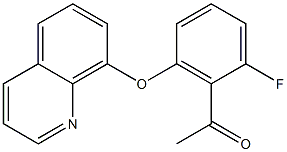 1-[2-fluoro-6-(quinolin-8-yloxy)phenyl]ethan-1-one,,结构式