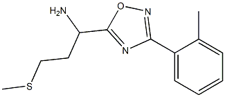  1-[3-(2-methylphenyl)-1,2,4-oxadiazol-5-yl]-3-(methylsulfanyl)propan-1-amine