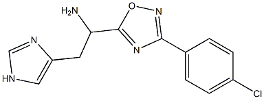 1-[3-(4-chlorophenyl)-1,2,4-oxadiazol-5-yl]-2-(1H-imidazol-4-yl)ethan-1-amine Struktur