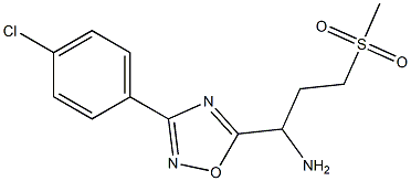 1-[3-(4-chlorophenyl)-1,2,4-oxadiazol-5-yl]-3-methanesulfonylpropan-1-amine