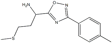1-[3-(4-methylphenyl)-1,2,4-oxadiazol-5-yl]-3-(methylsulfanyl)propan-1-amine