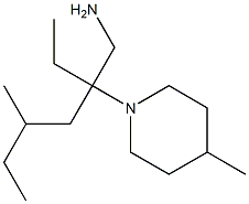 1-[3-(aminomethyl)-5-methylheptan-3-yl]-4-methylpiperidine Struktur