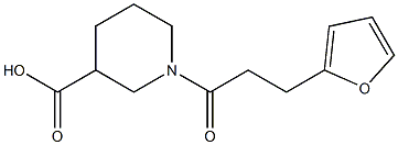 1-[3-(furan-2-yl)propanoyl]piperidine-3-carboxylic acid,,结构式