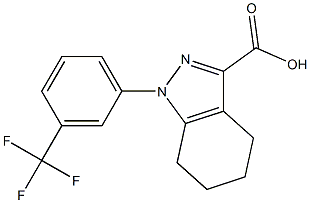 1-[3-(trifluoromethyl)phenyl]-4,5,6,7-tetrahydro-1H-indazole-3-carboxylic acid,,结构式