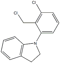 1-[3-chloro-2-(chloromethyl)phenyl]-2,3-dihydro-1H-indole 结构式
