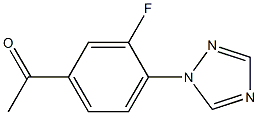 1-[3-fluoro-4-(1H-1,2,4-triazol-1-yl)phenyl]ethan-1-one Structure