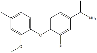 1-[3-fluoro-4-(2-methoxy-4-methylphenoxy)phenyl]ethan-1-amine Structure