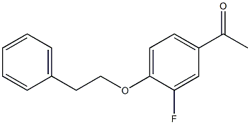 1-[3-fluoro-4-(2-phenylethoxy)phenyl]ethan-1-one 化学構造式