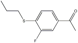 1-[3-fluoro-4-(propylsulfanyl)phenyl]ethan-1-one Structure