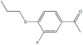 1-[3-fluoro-4-(propylsulfanyl)phenyl]ethan-1-one,,结构式