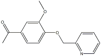 1-[3-methoxy-4-(pyridin-2-ylmethoxy)phenyl]ethanone 结构式