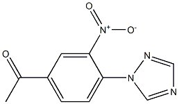 1-[3-nitro-4-(1H-1,2,4-triazol-1-yl)phenyl]ethan-1-one,,结构式