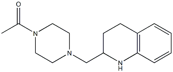 1-[4-(1,2,3,4-tetrahydroquinolin-2-ylmethyl)piperazin-1-yl]ethan-1-one 化学構造式