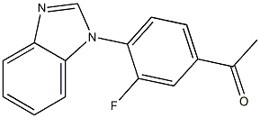 1-[4-(1H-1,3-benzodiazol-1-yl)-3-fluorophenyl]ethan-1-one,,结构式