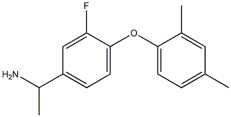 1-[4-(2,4-dimethylphenoxy)-3-fluorophenyl]ethan-1-amine 结构式