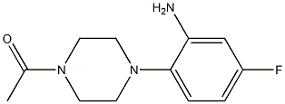 1-[4-(2-amino-4-fluorophenyl)piperazin-1-yl]ethan-1-one,,结构式