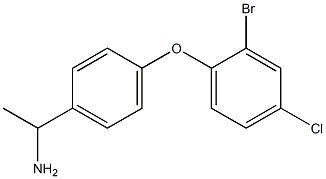1-[4-(2-bromo-4-chlorophenoxy)phenyl]ethan-1-amine Struktur