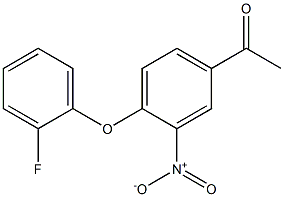 1-[4-(2-fluorophenoxy)-3-nitrophenyl]ethan-1-one Structure