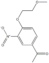 1-[4-(2-methoxyethoxy)-3-nitrophenyl]ethan-1-one 化学構造式