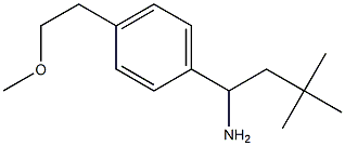 1-[4-(2-methoxyethyl)phenyl]-3,3-dimethylbutan-1-amine 结构式