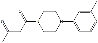 1-[4-(3-methylphenyl)piperazin-1-yl]butane-1,3-dione Struktur
