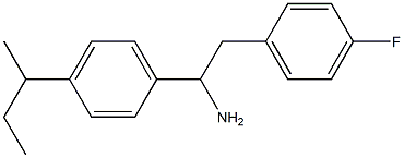 1-[4-(butan-2-yl)phenyl]-2-(4-fluorophenyl)ethan-1-amine,,结构式