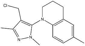 1-[4-(chloromethyl)-1,3-dimethyl-1H-pyrazol-5-yl]-6-methyl-1,2,3,4-tetrahydroquinoline|