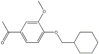 1-[4-(cyclohexylmethoxy)-3-methoxyphenyl]ethan-1-one 结构式