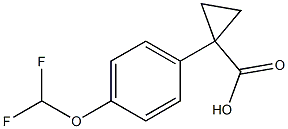 1-[4-(difluoromethoxy)phenyl]cyclopropane-1-carboxylic acid,,结构式