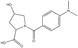 1-[4-(dimethylamino)benzoyl]-4-hydroxypyrrolidine-2-carboxylic acid 结构式