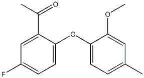 1-[5-fluoro-2-(2-methoxy-4-methylphenoxy)phenyl]ethan-1-one Structure