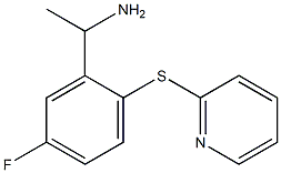 1-[5-fluoro-2-(pyridin-2-ylsulfanyl)phenyl]ethan-1-amine Struktur