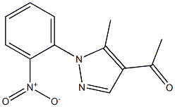 1-[5-methyl-1-(2-nitrophenyl)-1H-pyrazol-4-yl]ethan-1-one,,结构式