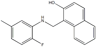 1-{[(2-fluoro-5-methylphenyl)amino]methyl}naphthalen-2-ol 结构式