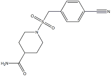 1-{[(4-cyanophenyl)methane]sulfonyl}piperidine-4-carboxamide|