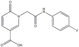 1-{[(4-fluorophenyl)carbamoyl]methyl}-6-oxo-1,6-dihydropyridine-3-carboxylic acid Struktur