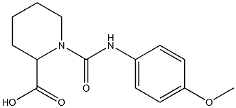 1-{[(4-methoxyphenyl)amino]carbonyl}piperidine-2-carboxylic acid 结构式