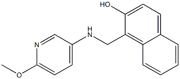 1-{[(6-methoxypyridin-3-yl)amino]methyl}naphthalen-2-ol Struktur