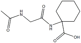 1-{[(acetylamino)acetyl]amino}cyclohexanecarboxylic acid Structure